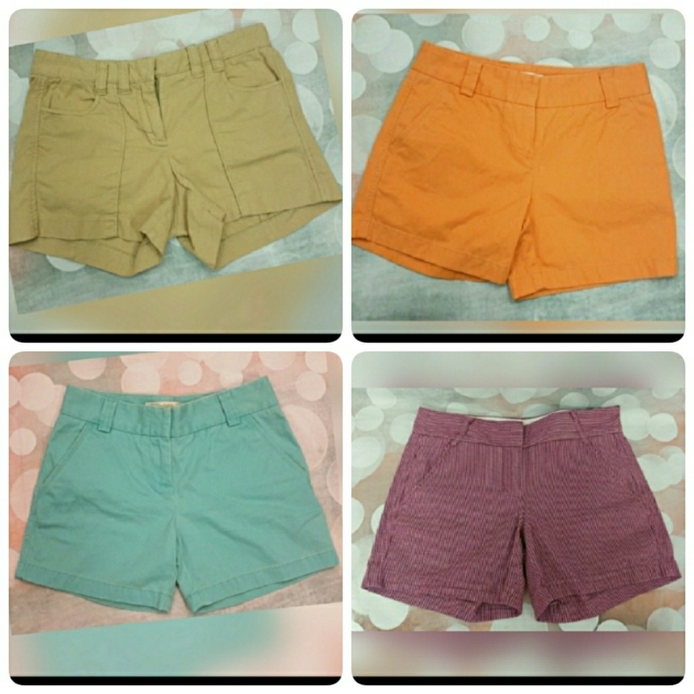 J. Crew shorts bundle (4 shorts) size 0